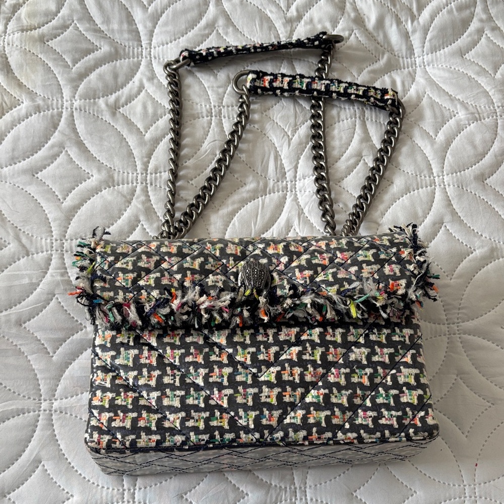 NWT Kurt Geiger Multicolor Tweed Crossbody Bag